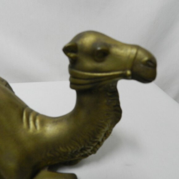 Nativity Vintage Chalkware Camel Christmas Figurine Sitting 10" x 5" Bronze - Picture 8 of 13